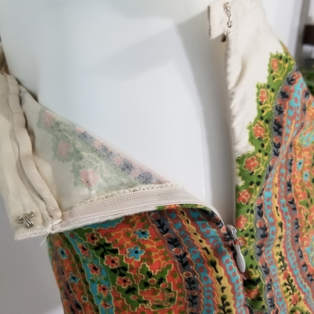 Tommy Hilfiger Paisley Art Deco Pencil A-Line Skirt Multi-Color Size 4 - Picture 10 of 13